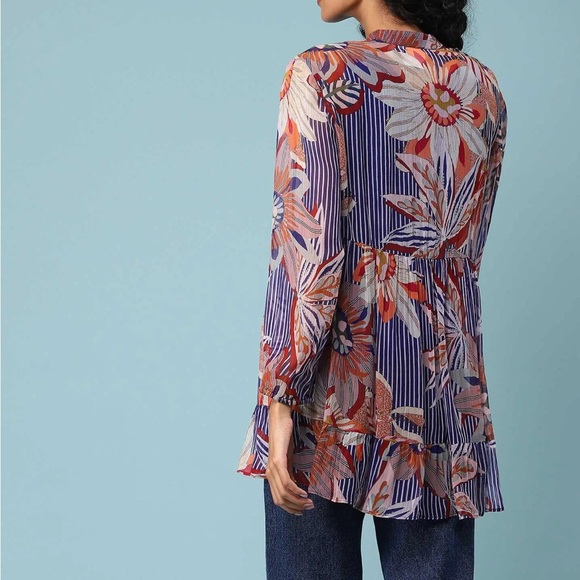 Soft Surroundings Tory Tunic Embroidered Boho Festival Top Size Medium. - Picture 4 of 7